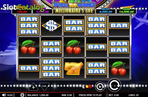Скрин2. Wheel Big Winner Millionaire's Life слот