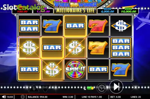 Скрин3. Wheel Big Winner Millionaire's Life слот