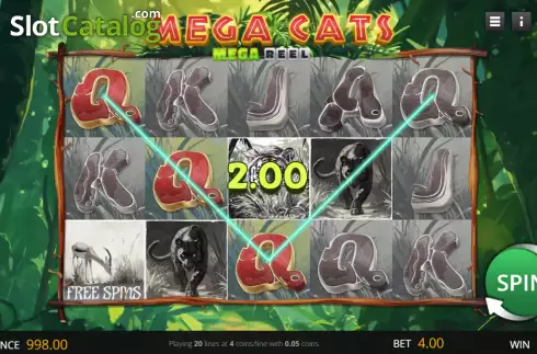 Скрин3. Mega Cats Mega Reel слот