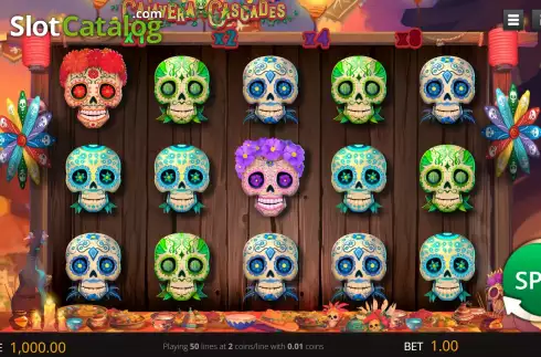 Скрин2. Calavera Cascades слот