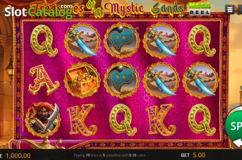 Скрин2. Treasures of the Mystic Sands слот
