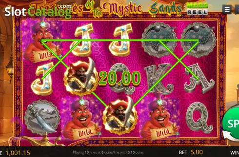 Скрин3. Treasures of the Mystic Sands слот