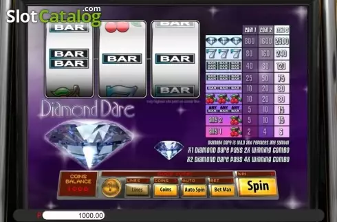 Скрин2. Diamond Dare слот