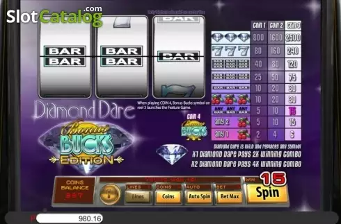 Скрин3. Diamond Dare Bonus Bucks слот