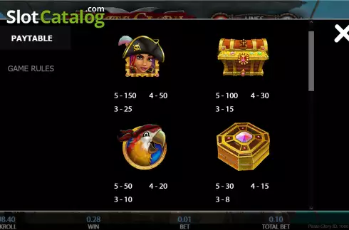 Скрин6. Pirate Glory (Getta Gaming) слот