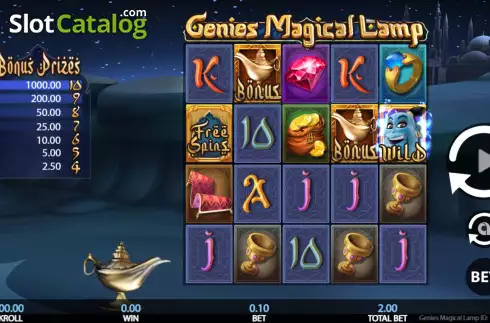 Скрин2. Genies Magical Lamp слот
