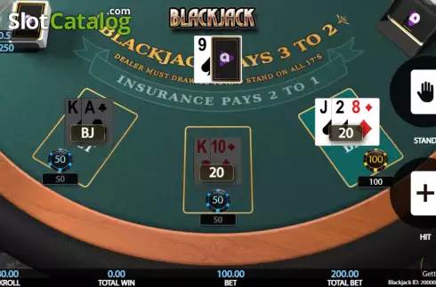 Скрин4. Blackjack (Getta Gaming) слот