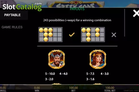 Скрин5. Greek Gods (Getta Gaming) слот