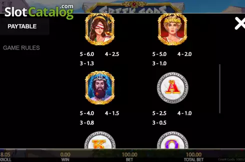 Скрин6. Greek Gods (Getta Gaming) слот