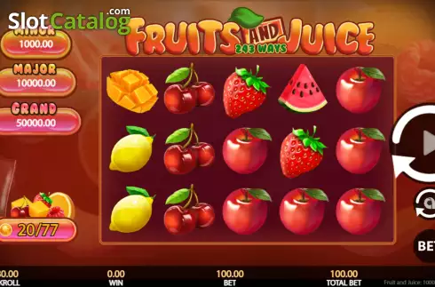 Скрин2. Fruits and Juice 243 Ways слот