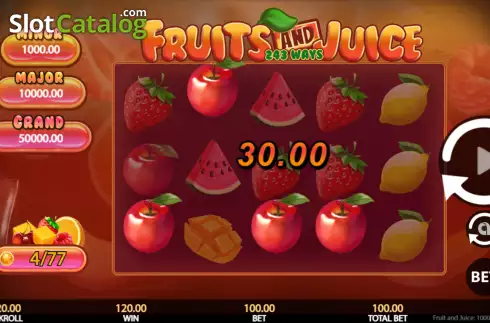 Скрин3. Fruits and Juice 243 Ways слот