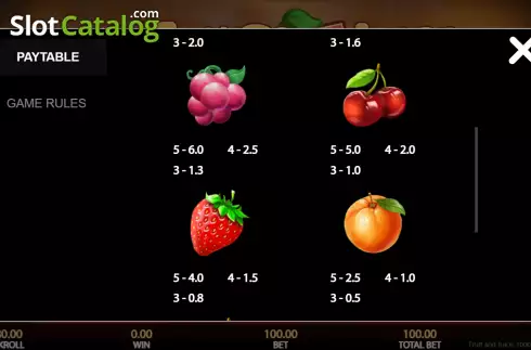 Скрин6. Fruits and Juice 243 Ways слот