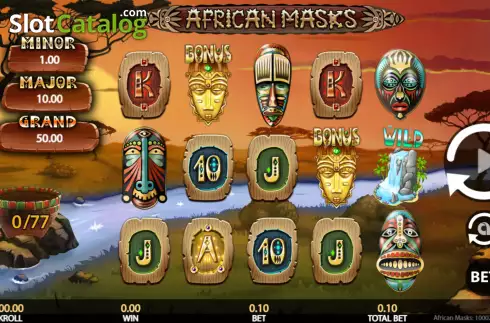 Скрин2. African Masks слот