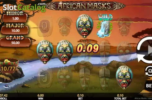 Скрин4. African Masks слот