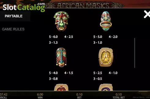 Скрин6. African Masks слот