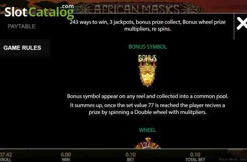 Скрин8. African Masks слот