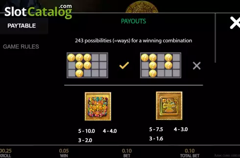 Скрин6. Aztec Gold (Getta Gaming) слот