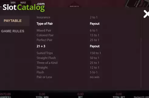 Скрин7. Blackjack Side Bets (Getta Gaming) слот