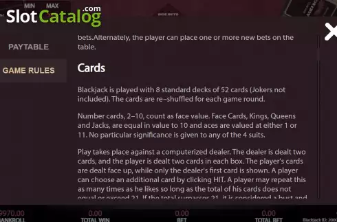 Скрин9. Blackjack Side Bets (Getta Gaming) слот