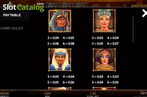 Скрин9. Giza Gold слот