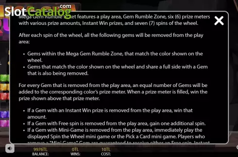 Скрин5. Mega Gem Rumble слот