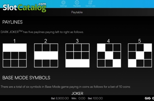 Скрин8. Dark Joker (Spearhead Studios) слот
