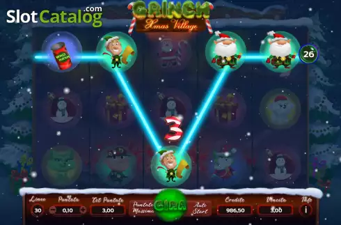 Скрин6. Grinch Xmas Village слот