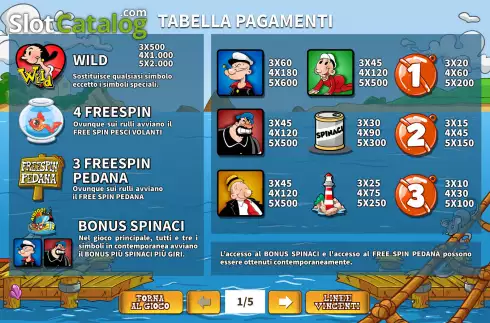 Скрин5. Braccio di Ferro слот