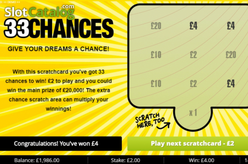 Скрин5. 33 Chances слот