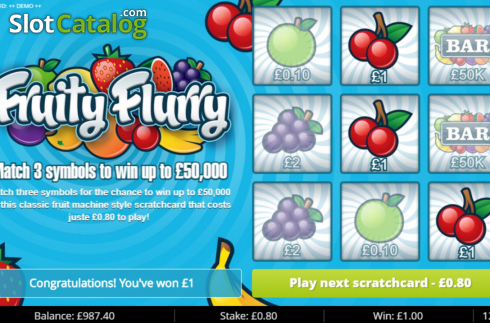 Скрин3. Fruity Flurry слот