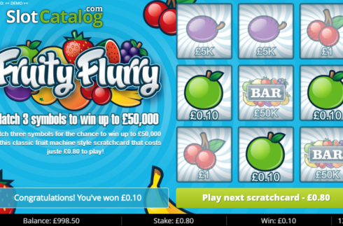 Скрин4. Fruity Flurry слот