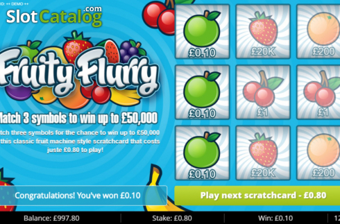 Скрин6. Fruity Flurry слот
