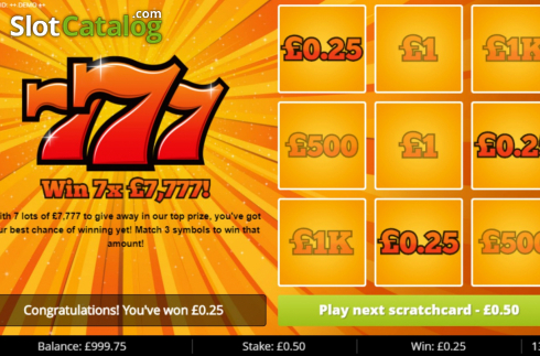 Скрин3. 777 (G.Games) слот