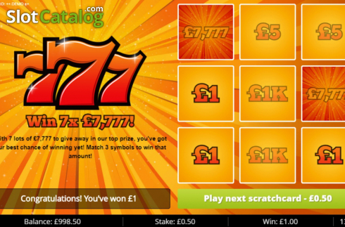 Скрин4. 777 (G.Games) слот