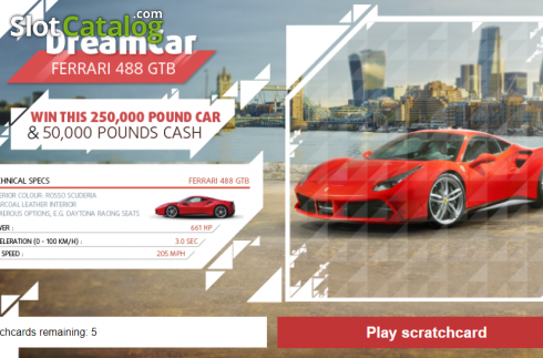 Скрин2. Dream Car Ferrari слот