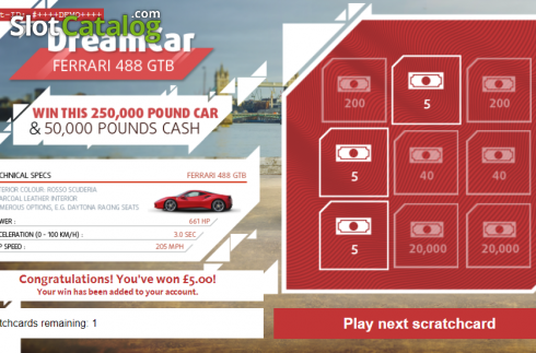 Скрин3. Dream Car Ferrari слот