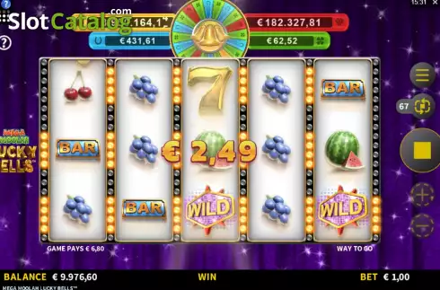 Скрин4. Mega Moolah Lucky Bells слот