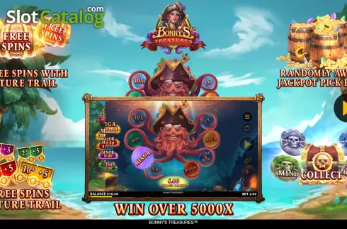 Скрин2. Bonny's Treasures слот