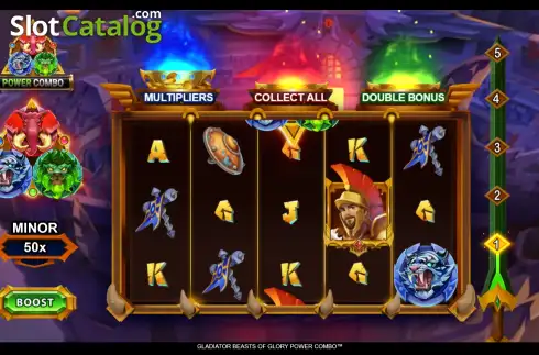Скрин2. Gladiator Beasts of Glory Power Combo слот