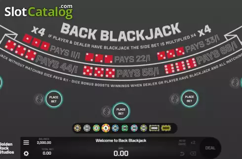 Скрин2. Back Blackjack (Golden Rock Studios) слот
