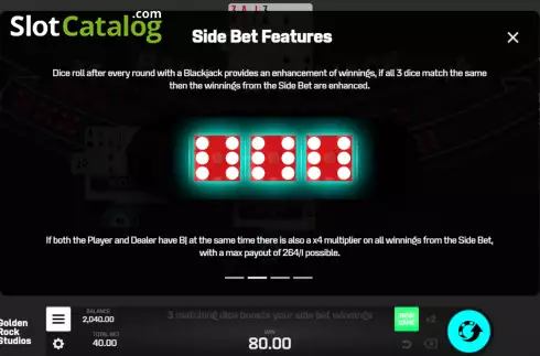 Скрин4. Back Blackjack (Golden Rock Studios) слот