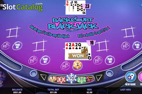Скрин3. Backcourt Blackjack слот