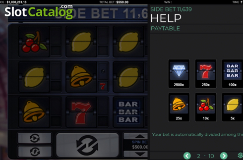Скрин9. Side Bet 11K слот