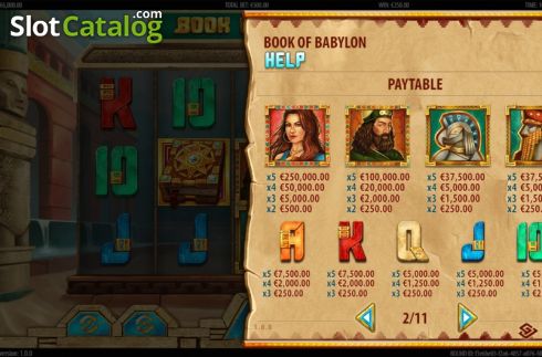 Скрин8. Book of Babylon слот