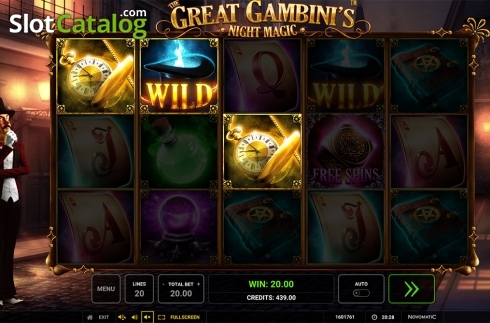 Скрин3. The Great Gambini's Night Magic слот