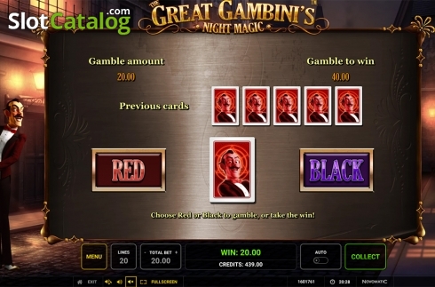 Скрин4. The Great Gambini's Night Magic слот
