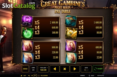 Скрин6. The Great Gambini's Night Magic слот