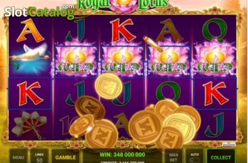 Скрин2. Royal Lotus Greentube слот