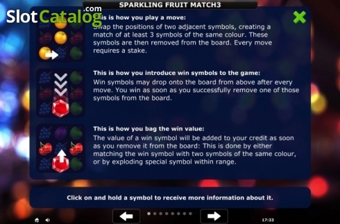 Скрин5. Sparkling Fruit Match 3 слот