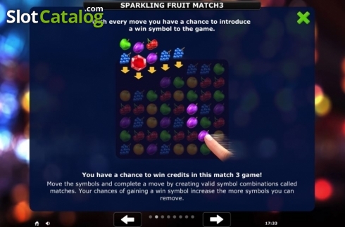 Скрин6. Sparkling Fruit Match 3 слот